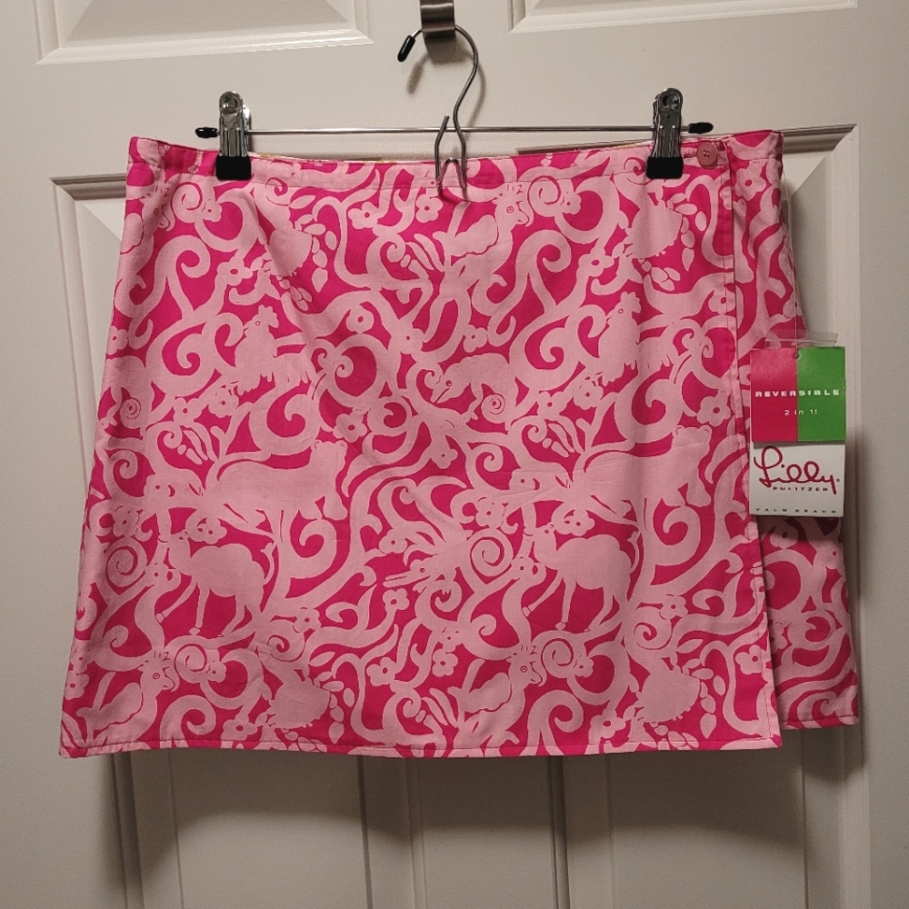 💞🦄 NWT Vintage Lilly Pulitzer Reversible skirt 12